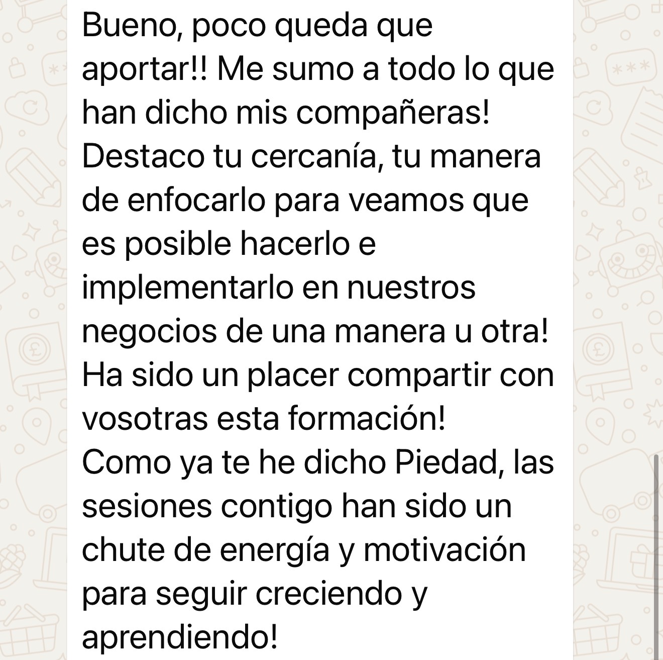 testimonio alumna